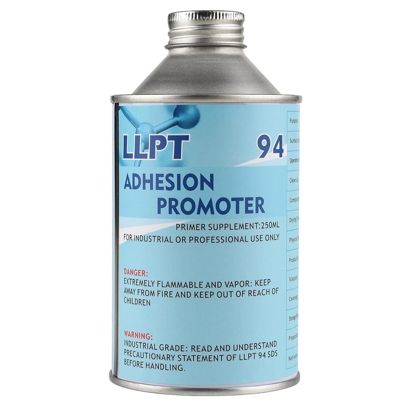 LLPT 94 Adhesion Promoter 250ml Bottle Adhesive Primer for Acrylic Double Sided Mounting Molding and Foam Tape - Image 1